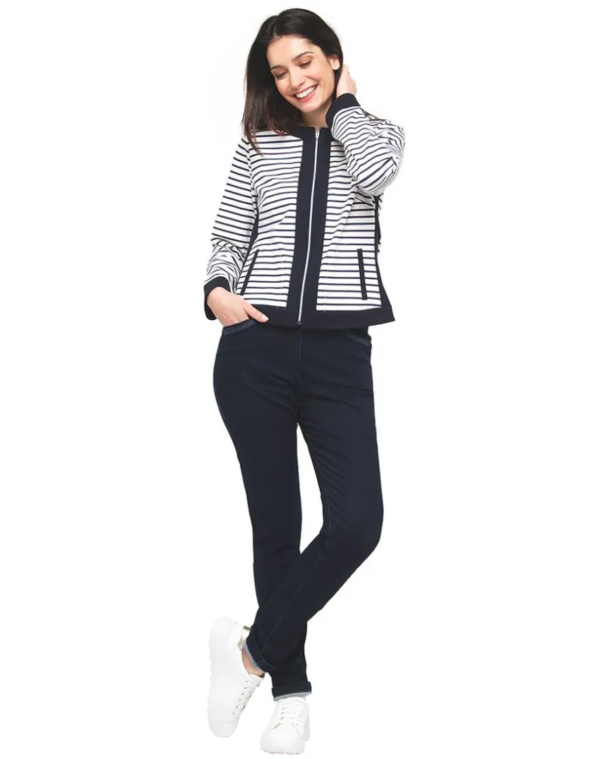 Clearance Veste milano rayée bleu Casual|Vestes