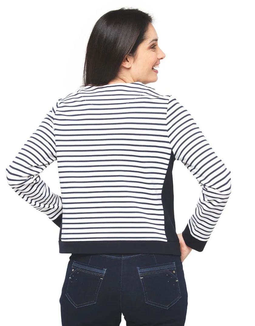 Clearance Veste milano rayée bleu Casual|Vestes