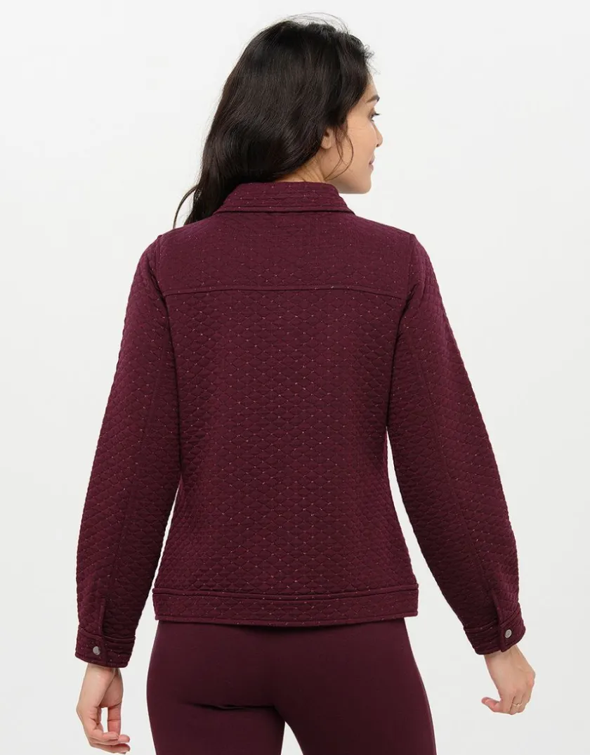 Discount Veste molleton prune Casual|Vestes