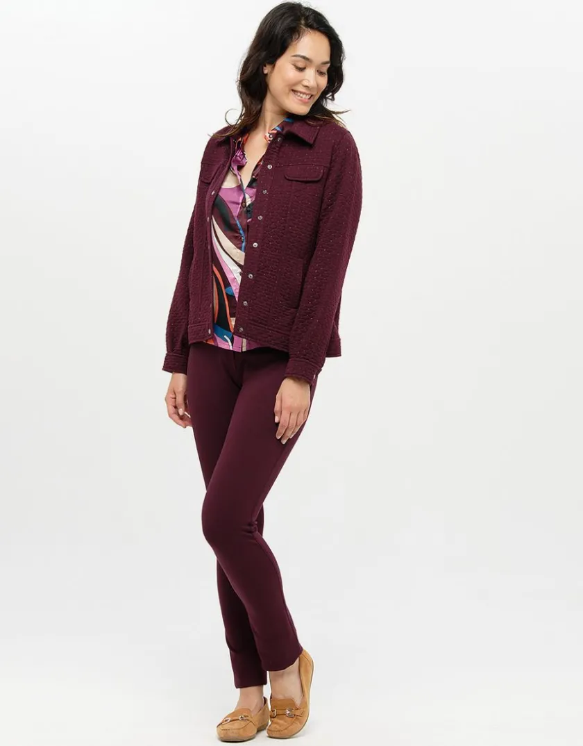 Discount Veste molleton prune Casual|Vestes