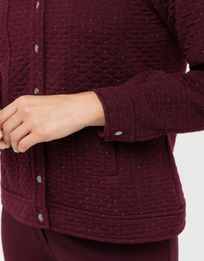 Discount Veste molleton prune Casual|Vestes