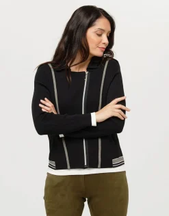 Outlet Veste noire zippée Gilets|Maille