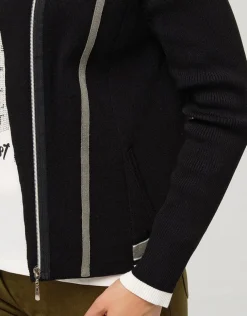 Outlet Veste noire zippée Gilets|Maille