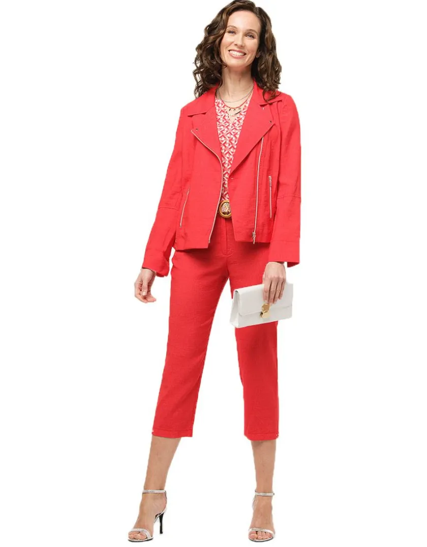 New Veste rouge col à revers Habillées|Vestes