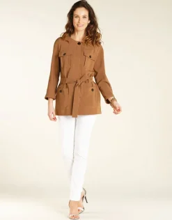 New Veste saharienne camel Casual|Vestes