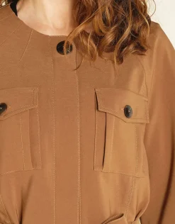 New Veste saharienne camel Casual|Vestes