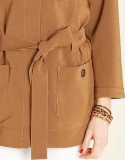 New Veste saharienne camel Casual|Vestes