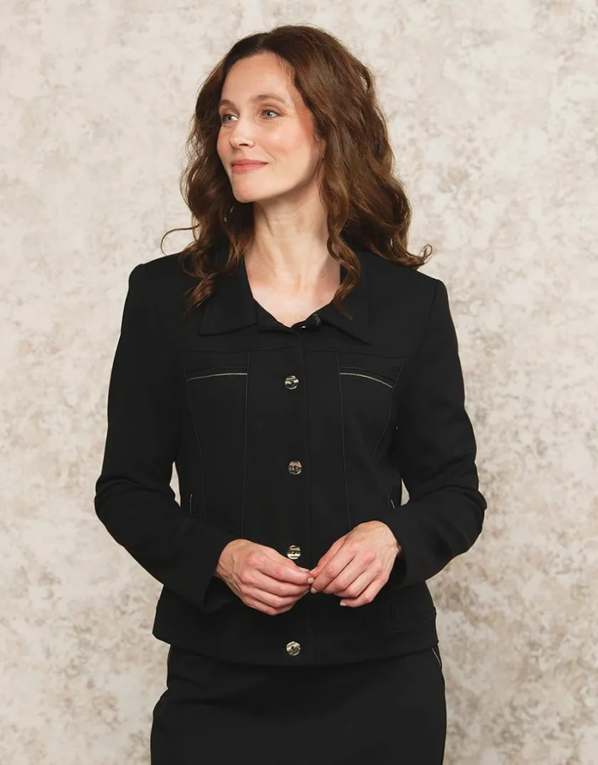 Clearance Veste sergé noir Habillées|Vestes