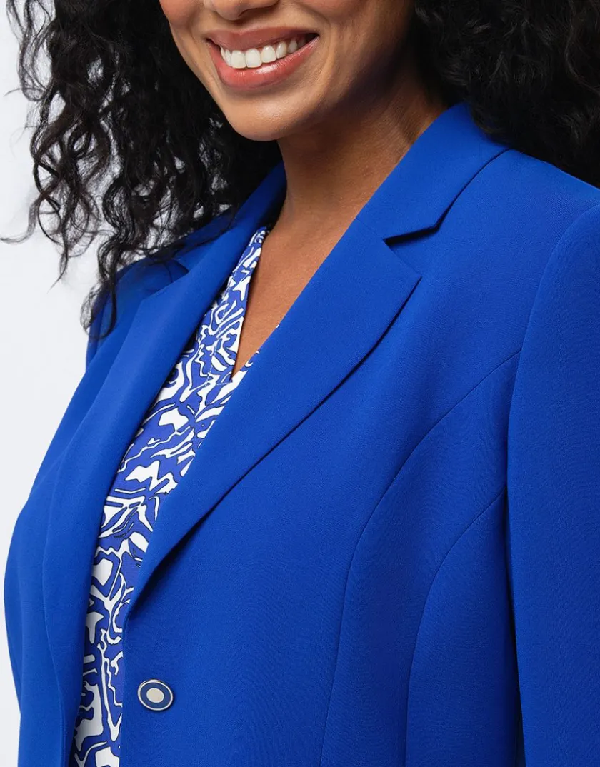 Discount Veste tailleur chic bleu Habillées|Vestes