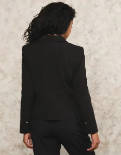 Online Veste tailleur court noir Vestes|Habillées