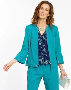 Discount Veste tendance 100% lin Habillées|Vestes