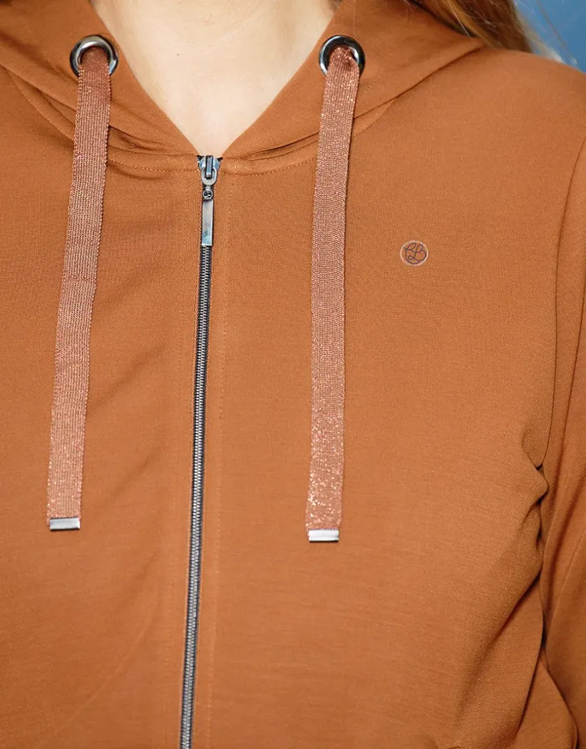 Clearance Veste zippée camel Gilets|Maille